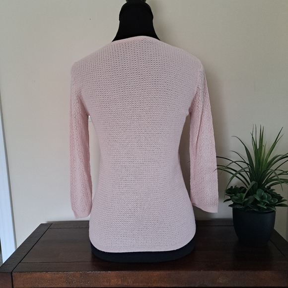 Stradivarius Pink Sweater Lightweight Knit Top Size Medium - Picture 3 of 7
